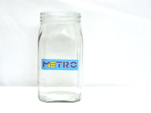 Round 1kg Honey Glass Jar, Pattern : Plain