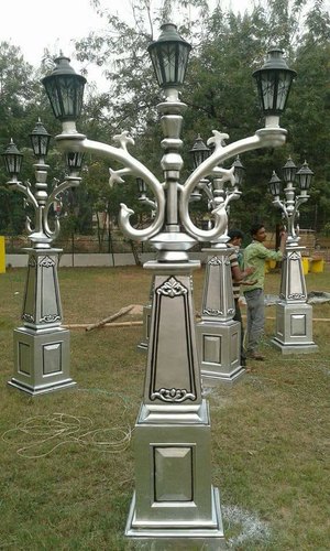 FRP Light Post, Color : Silver