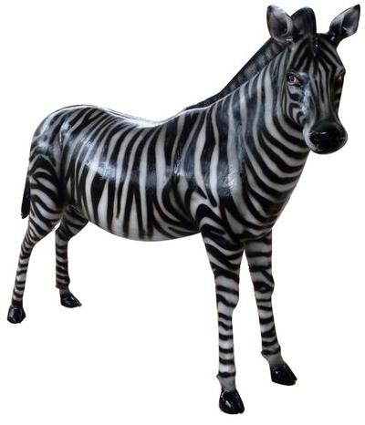 Polished Striped FRP Zebra Statue, Size : 7 X 7 Feet