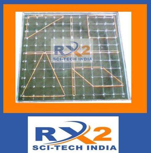 RX2 High Quality Transparent Geo Board, For College, School, Math Lab Items, Size : Standard