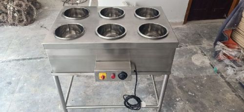 Rectangular Polished Stainless Steel Bain Marie, For Hotel, Restaurants, Size : 36 X 24 X 34