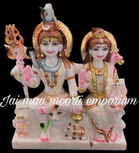 White Marble Gori Shankar Statue For Home