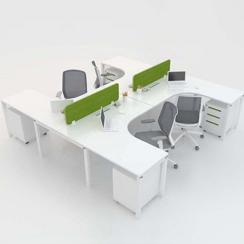 Mild Steel Modular Office Workstation, Color : Green, White