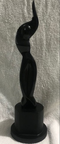 Aluminium Black Lady Trophy, For College, Color : Brown