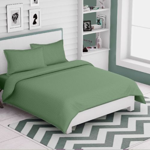 Satin Stripe Double Bed Sheet Set, Size : Multisize