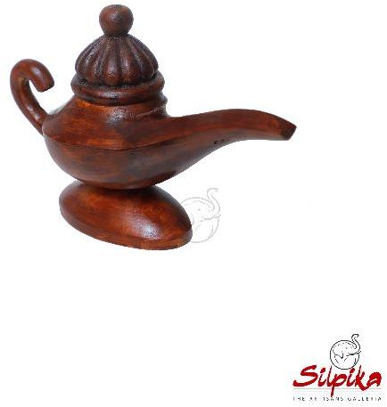 Silpika 2 Kg Polished Wooden Magic Lamp, Size : 31 × 11 × 21 Cm