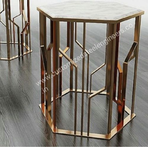 Polished Aluminium Brass Stool, For Home, Office, Restaurants, Shop, Size : 10x10x8Inch, 12x12x10Inch