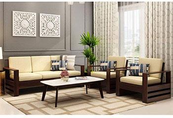 Sarcraft Furniture Rectangular Wood Polished Fancy Sofa Set, For Home, Hotel, Office, Style : Modern