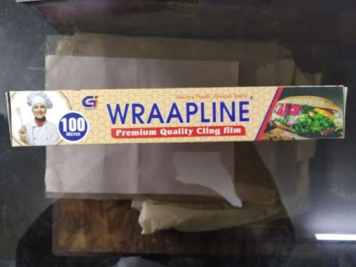 Wraapline 100 Meter Cling Film Rolls, For Packaging Use, Color : Transparent