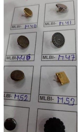 Round Zinc Down Hole Buttons, For Garments, Size : 16-24 LIne