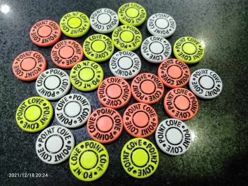 Round Metal Paint Coated Button, For Jeans, Size : Standard