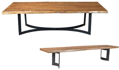 Wood Live Edge Dining Table, For Cafe, Garden, Feature : Stocked, Stylish Look