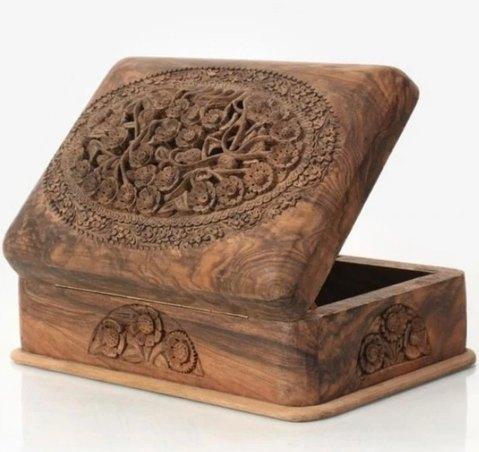 Rectangular Polished Wooden Necklace Box, For Storing Jewelry, Style : Antique