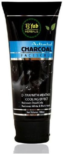 Activated Charcoal Face Scrub, For Parlour, Personal, Form : Paste