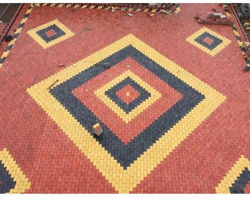 Rectangular Cement Glossy Paver Blocks, For Flooring, Size : Standard