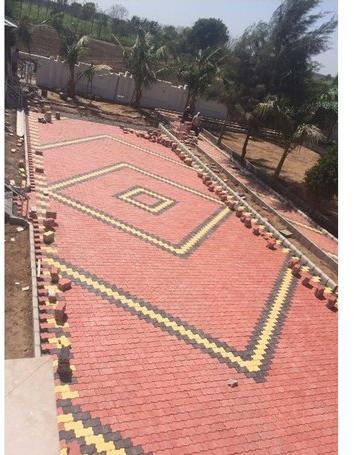 Concrete Zig Zag Paver Blocks, For Flooring, Size : 3x5 Inch