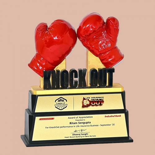 Acrylic Knockout Performer Trophy