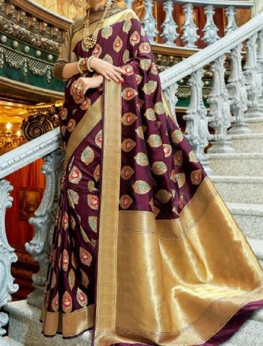 Unstitched Fancy Silk Saree, For Dry Cleaning, Packaging Type : Packet