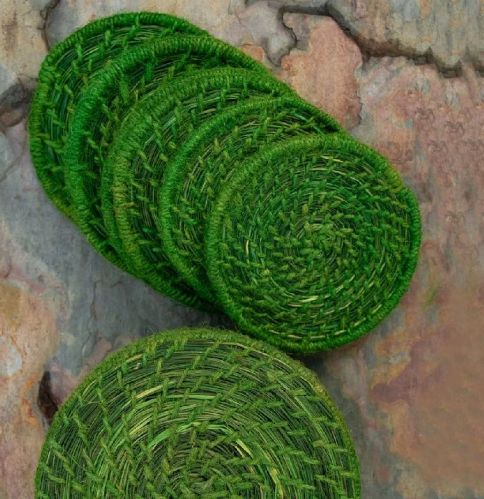 Sabai Grass Coaster Set, For Hotel Use, Restaurant Use, Tableware, Feature : Light Weight, Long Life
