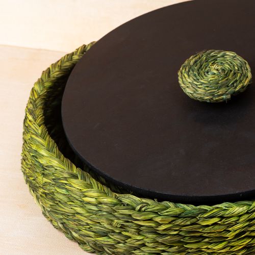 Polished 100-300gm Sabai Grass Roti Box, Size : 8inch, 9inch