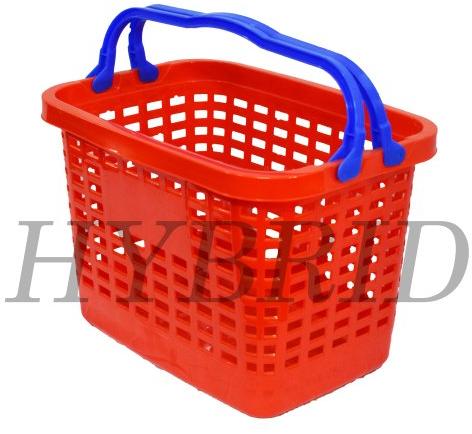 Plastic Shopping Basket, Color : Red