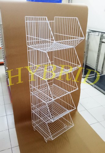 Hybrid Mild Steel Supermarket Chips Rack, Rack Type : Free Standing Unit
