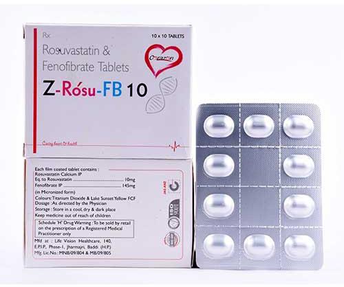 Rosuvastatin And Fenofibrate Tablets