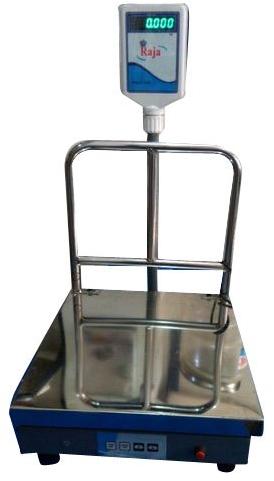 Raja Stainless Steel Commercial Platform Weighing Scale, Weighing Capacity : 50-100kg