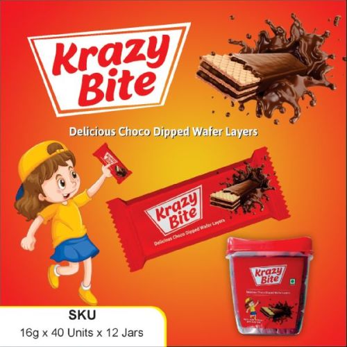 Wafer That Gives You The Chocolate Flavour, Delicious Choco Dipped Wafer Layer Is Krazy Bite