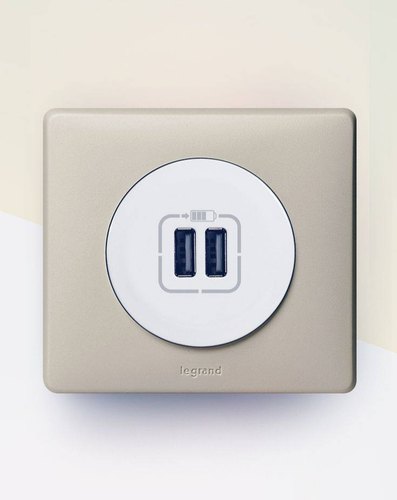 Legrand USB Charger, Color : White
