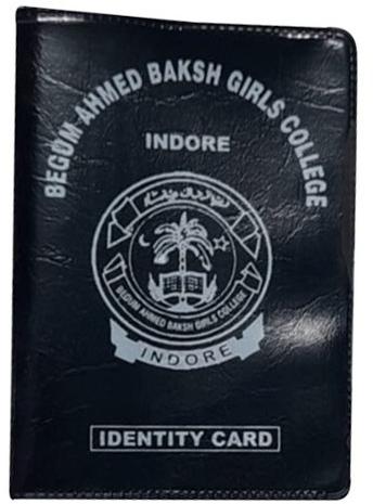 Rectangular PVC Printed Collage ID Card, Color : Black