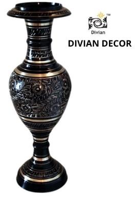 Polished Brass Flower Vase, For Decoration, Packaging Type : Carton Box, Corrugated Box
