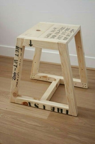 Wooden Pine Wood Stool