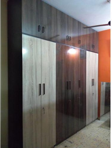 Wall Wooden Wardrobe, Design : Customized