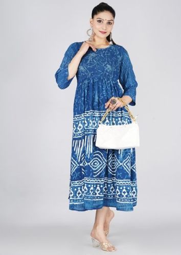 Rayon Blue Kurti, Feature : Comfortable, Easy Wash, Eco Friendly, Skin Friendly, Soft Structure
