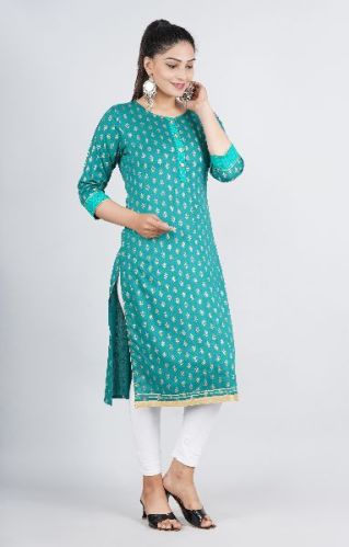 Printed Rayon Kurti, Size : S, M, L, XL, XXL