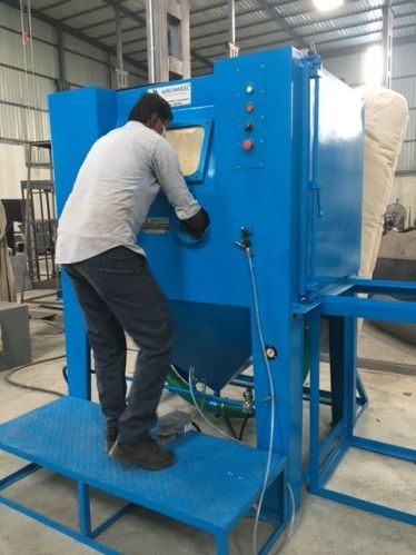 Electric 100-1000kg Stainless Steel Cabinet Blasting Machine, Capacity : 10-50kg/h, 50-100kg/h