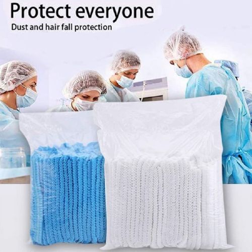 Round Disposable Non-Woven Bouffant Cap, For Yes, Size : 16' -21'
