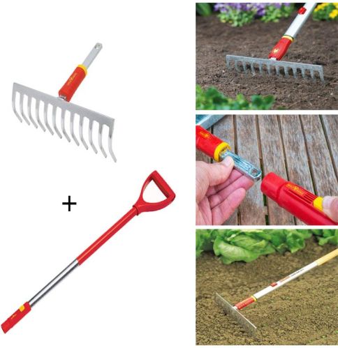 Steel Garden Soil Rake, Length : 38 Cm