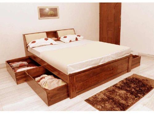 Solid Wood(Sheesham) Bed With Storage