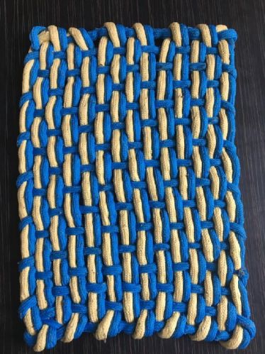 Rectangular Polyester Adda Handmade Doormat, For Home, Style : Modern