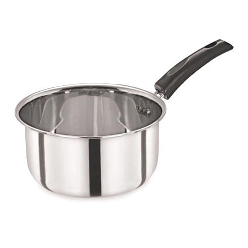 Coated Stainless Steel Sauce Pan, For Frying Food, Color : Silver