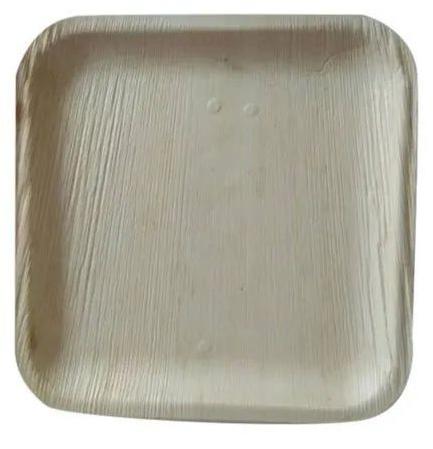 8 Inch Square Areca Leaf Plate, For Serving Food, Feature : High Strength, Fine Finish, Durable