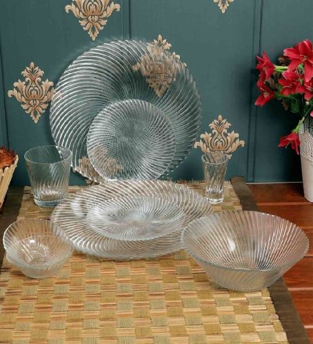 Glass Dinner Set, For Gift Purpose, Feature : Sturdiness, Anti-corrosive