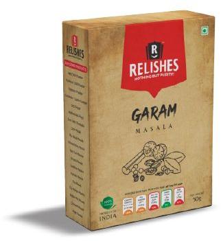 Relishes Blended Garam Masala, For Cooking, Certification : FSSAI Certified