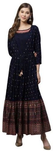 Rayon Printed Viscose Regular Kurti