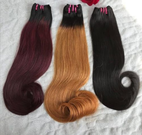 Colored Straight Hair Extension, Weight : 150-200gm