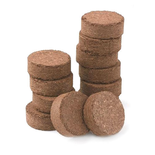 Round Coco Peat Disc, For Agriculture, Form : Solid