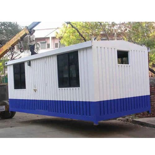 Fabricated Portable Office Cabin, Color : Blue