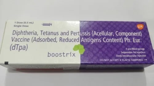 Liquid Boostrix Vaccine, For Tetanus, Pertussis, Packaging Size : 0.5 Ml